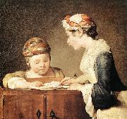 The Young Schoolmistress jean-Baptiste-Simeon Chardin